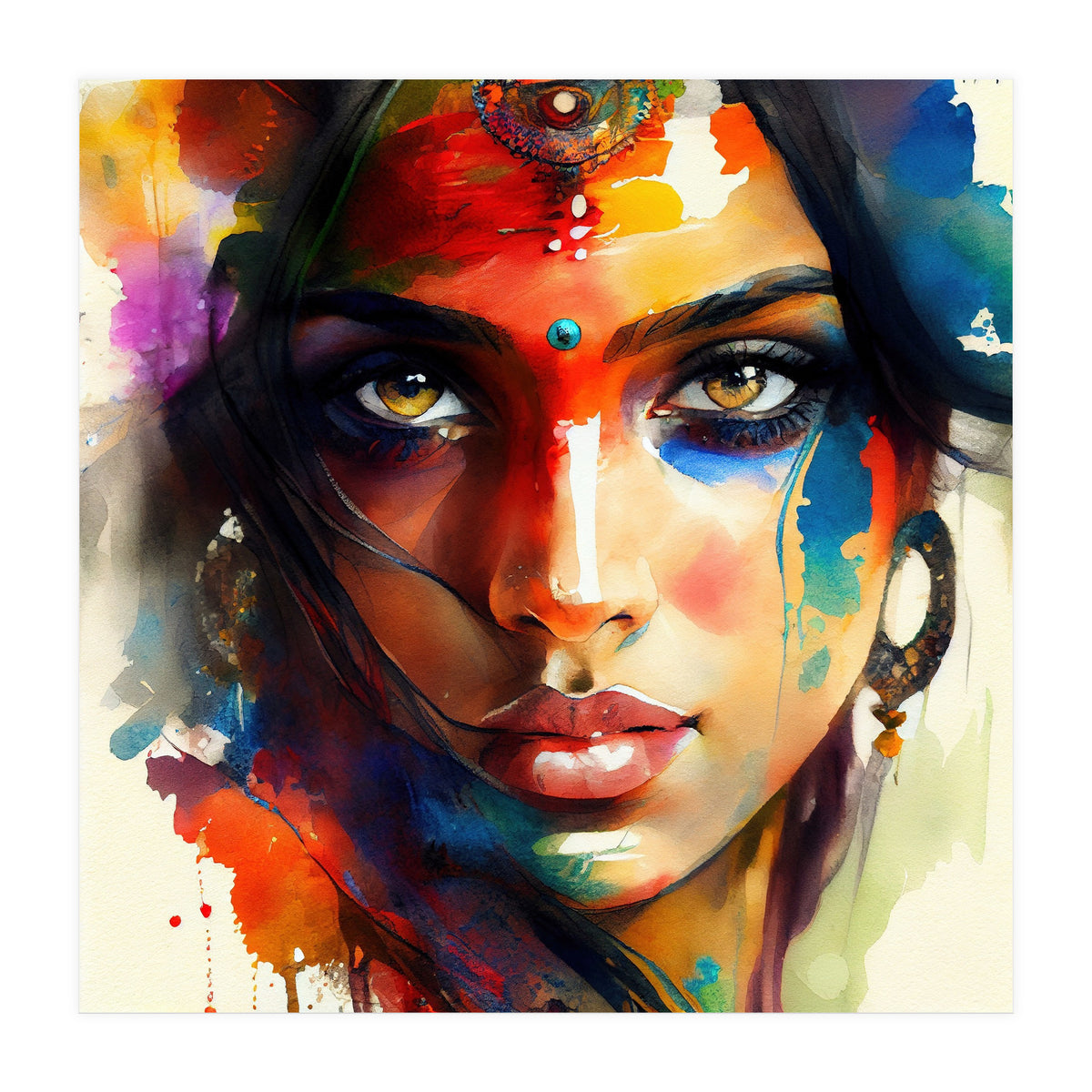 Radiant Bindi Hindu Portrait (Print Only)