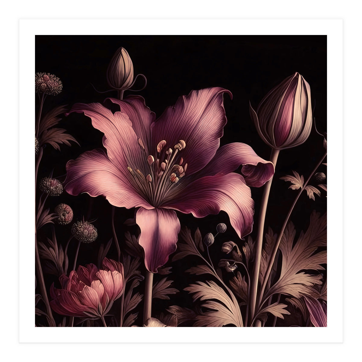 VINTAGE COLOURFUL BOTANICAL-10A-6 (Print Only)