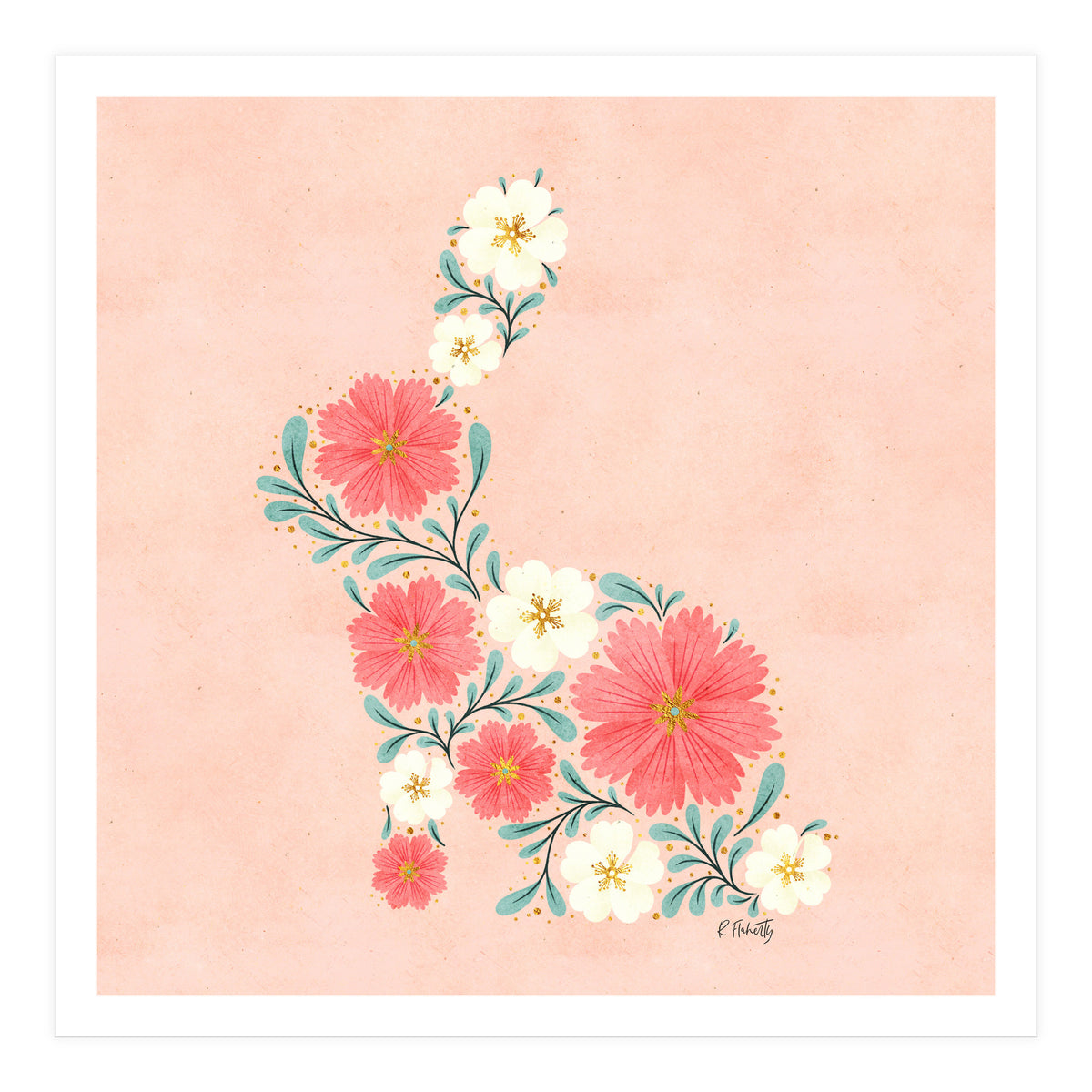 Flower Filled Rabbit (Print Only)