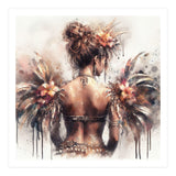 Ornate Floral Back Portrait (Print Only) thumbnail