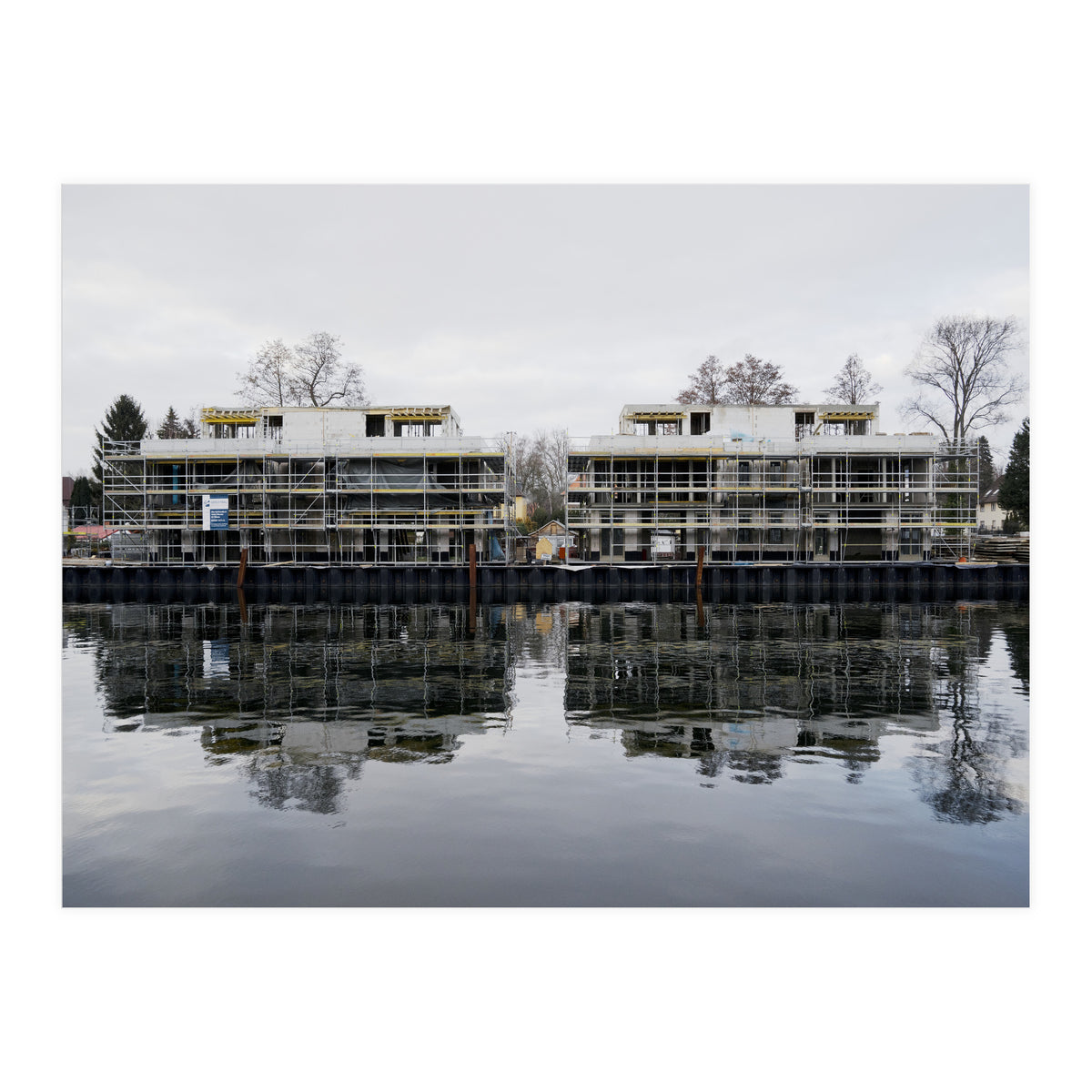 Under construction residential along the lake (Print Only)