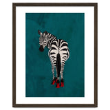 Zebra wearing heals thumbnail