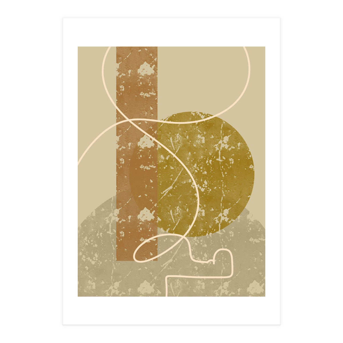 Interaction of Shapes and Lines (Print Only)