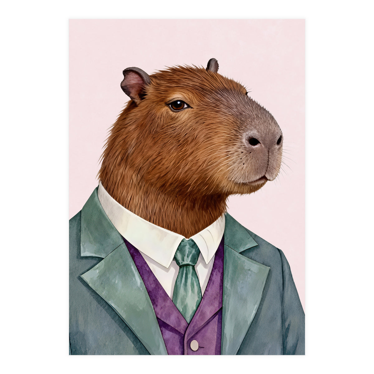 Capybara Fashion Portrait (Print Only)