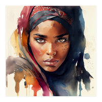 Watercolor Tuareg Woman #7 (Print Only)