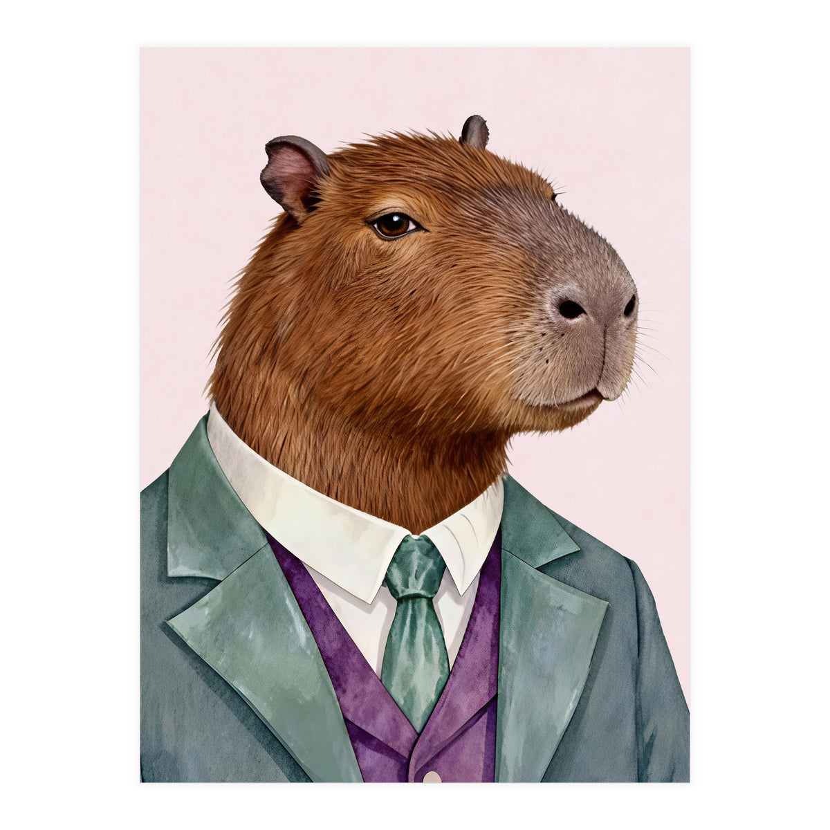 Capybara Fashion Portrait (Print Only)