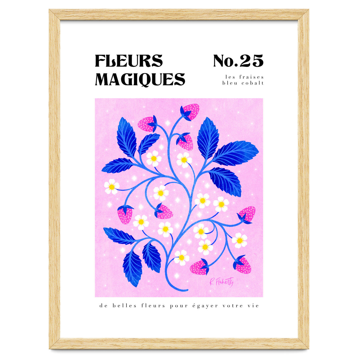 Magical Flowers No.25 Cobalt Strawberries