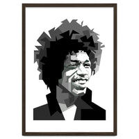 Jimi Hendrix Rock And Blues Music Black White