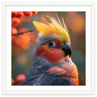 Close Up Portrait Of A Cockatiel Bird