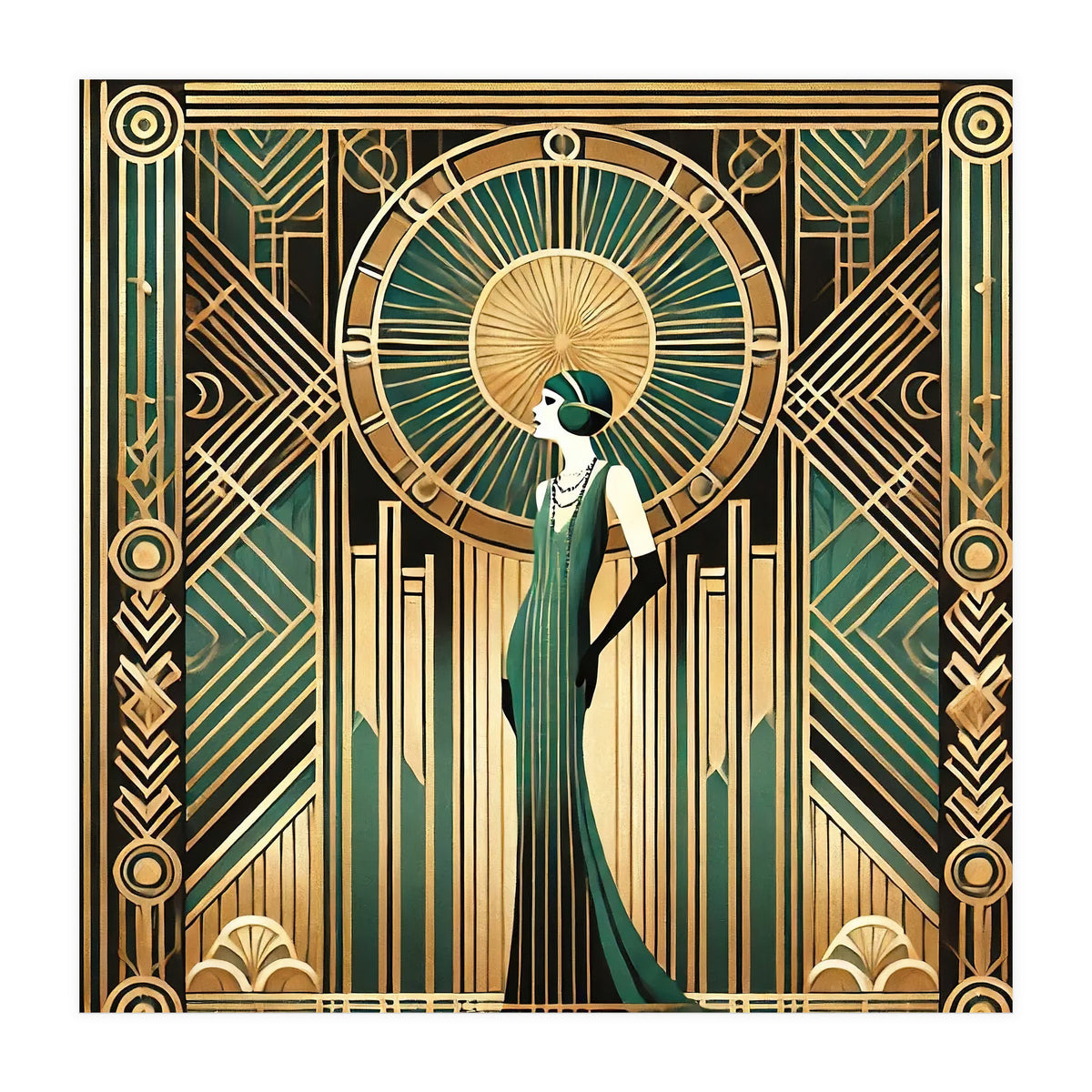 Opulent Elegance A Tribute To Art Deco (Print Only)