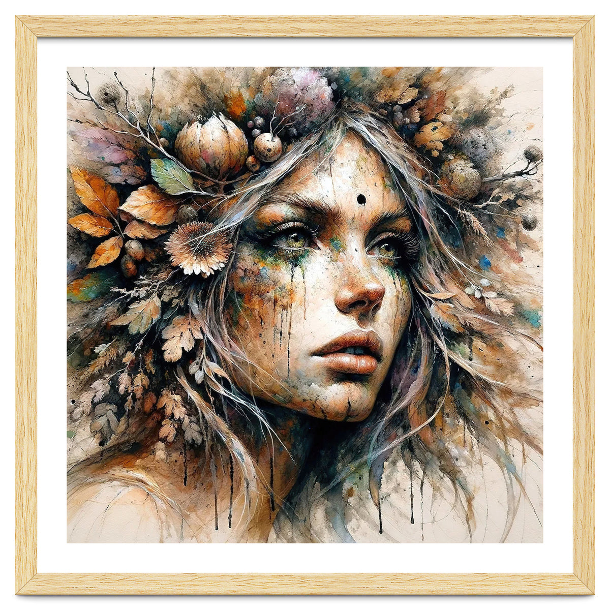 Harvest Crown Druid Woman Portrait