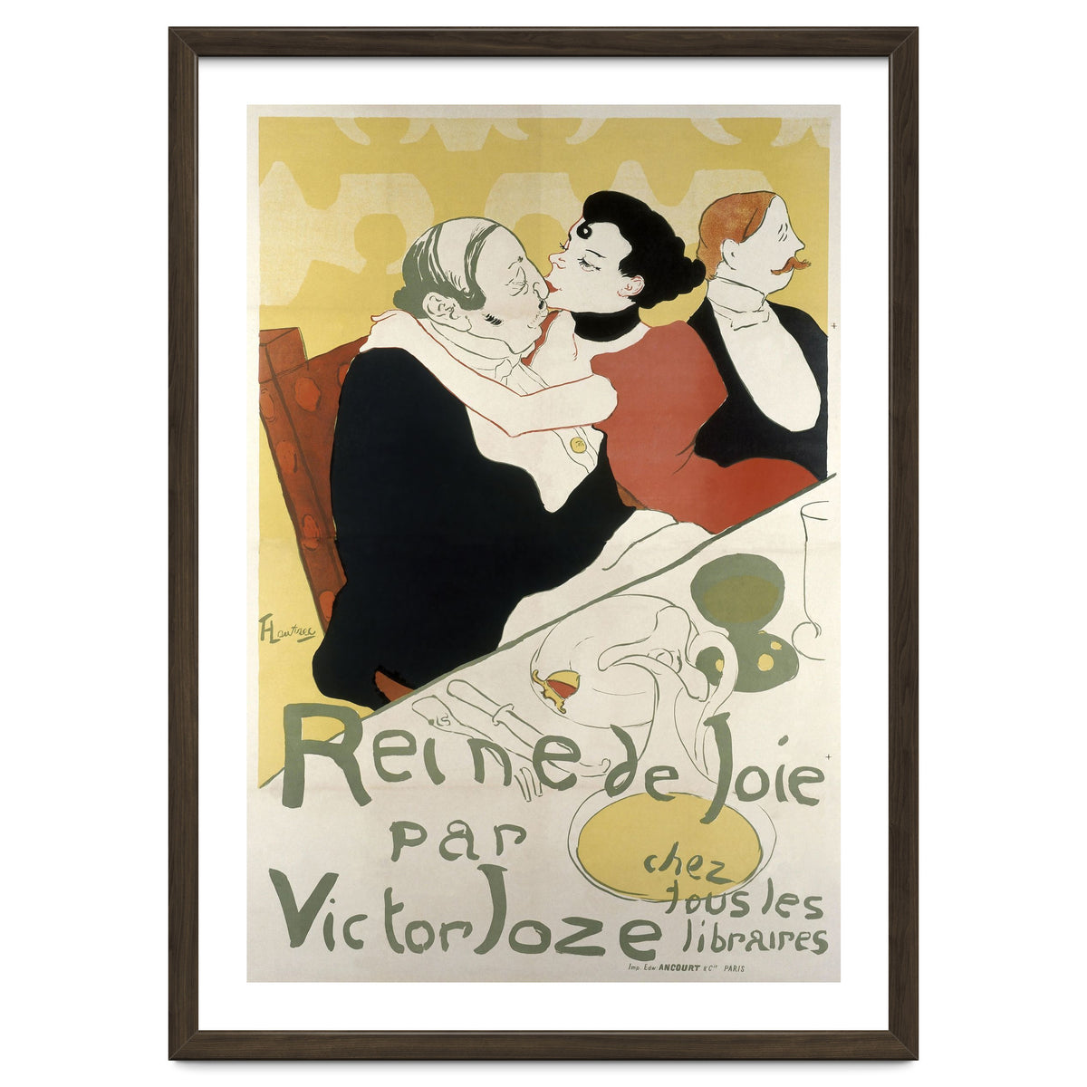 Henri de Toulouse-Lautrec: Poster for the novel Reine de joie, moeurs du demi-monde by Victor Joze.