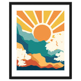 Sunrise Mindset, Positivity Optimism Self Love Self Care Growth, Nature Retro Eclectic Bohemian Peace Contemporary thumbnail
