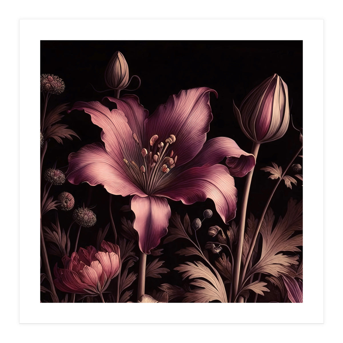 VINTAGE COLOURFUL BOTANICAL-10A-6 (Print Only)