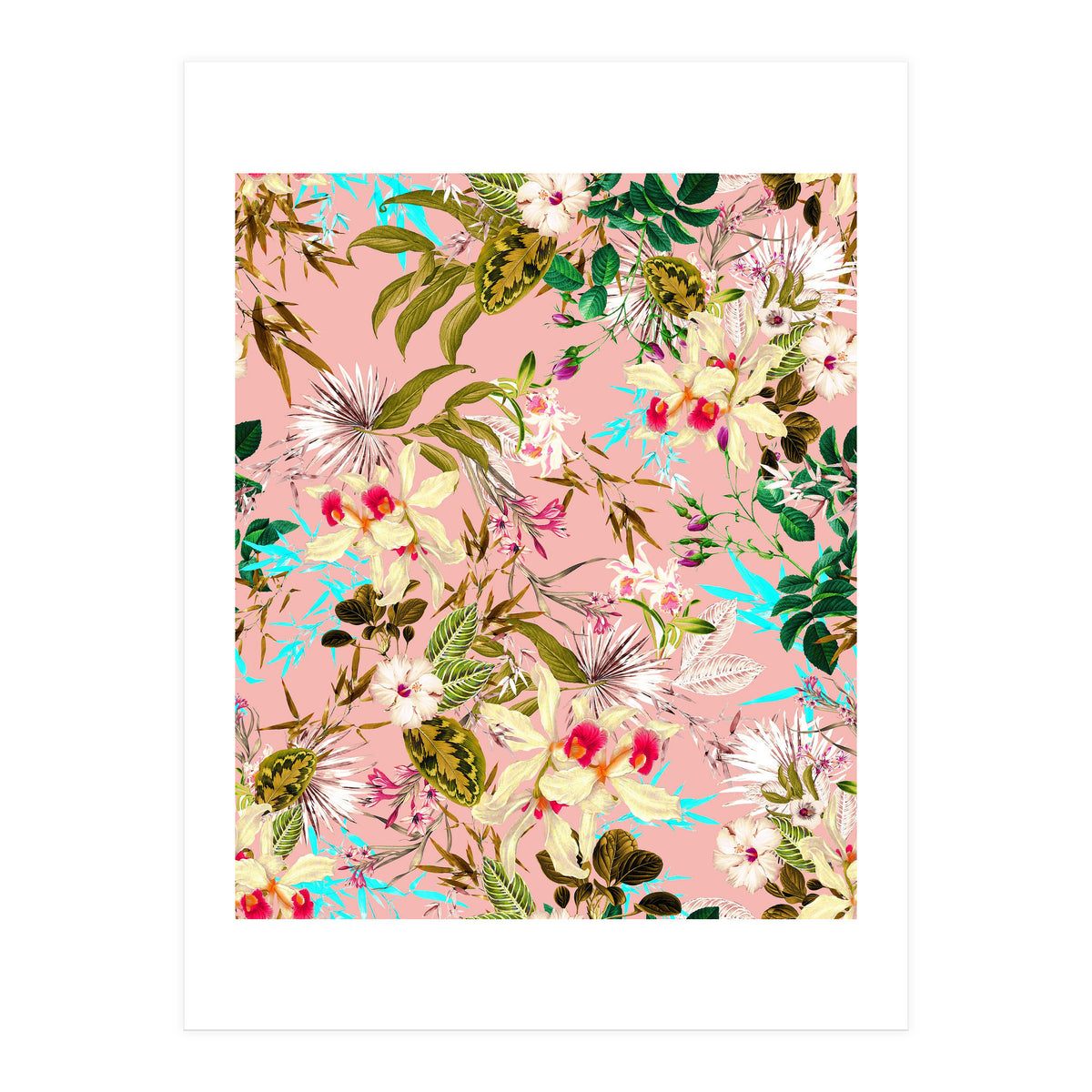 Gardenia | Vintage Botanical Nature Pattern | Blush Boho Plants Garden Floral (Print Only)