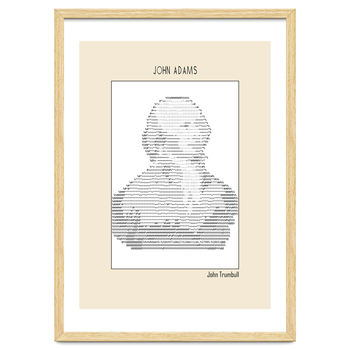 John Adams – John Trumbull (ascii Art)
