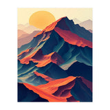 Dramatic Abstract Mountain Sunset Art (Print Only) thumbnail