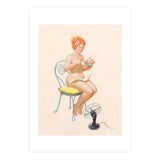 Beautiful Chubby Girl Enjoys In Ice Cream (Print Only) thumbnail