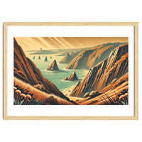 Vintage Cliffside Serenity Poster