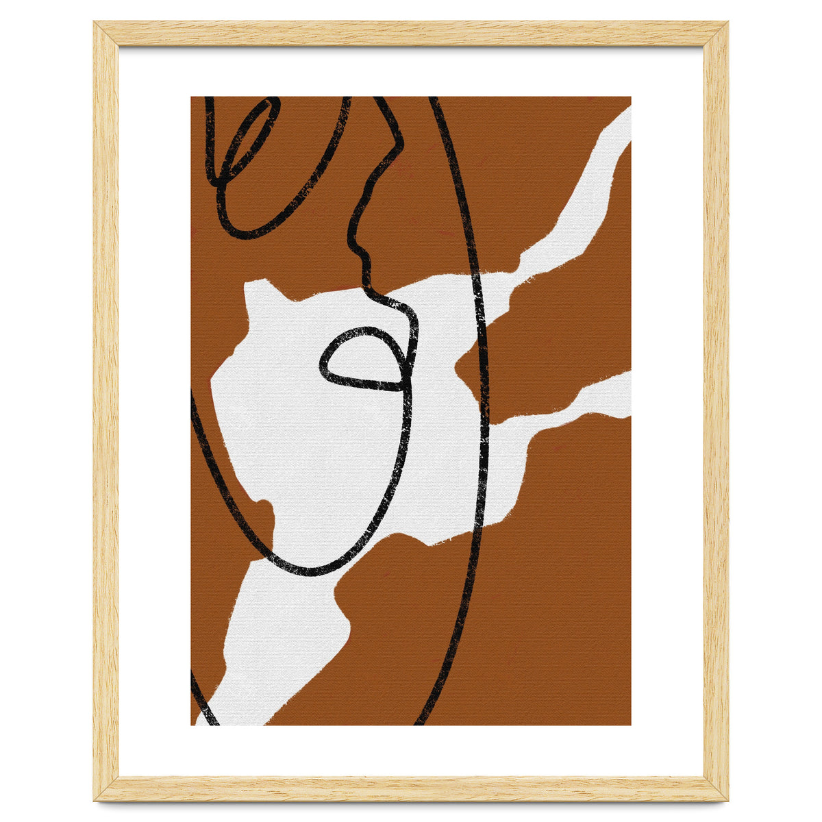 Abstract Brown and Black Lines