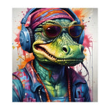 Alligator In Headphones Music (Print Only) thumbnail
