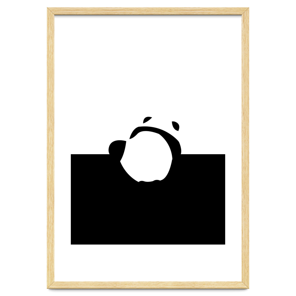 Find Your Feet, Panda Abstract Monochromatic Black & White, Wildlife Animals Cute Eclectic Bohemian Pets