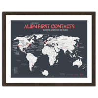 World Map of Alien First Contacts in Movies