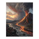Dramatic Volcanic Eruption Landscape Art (Print Only) thumbnail