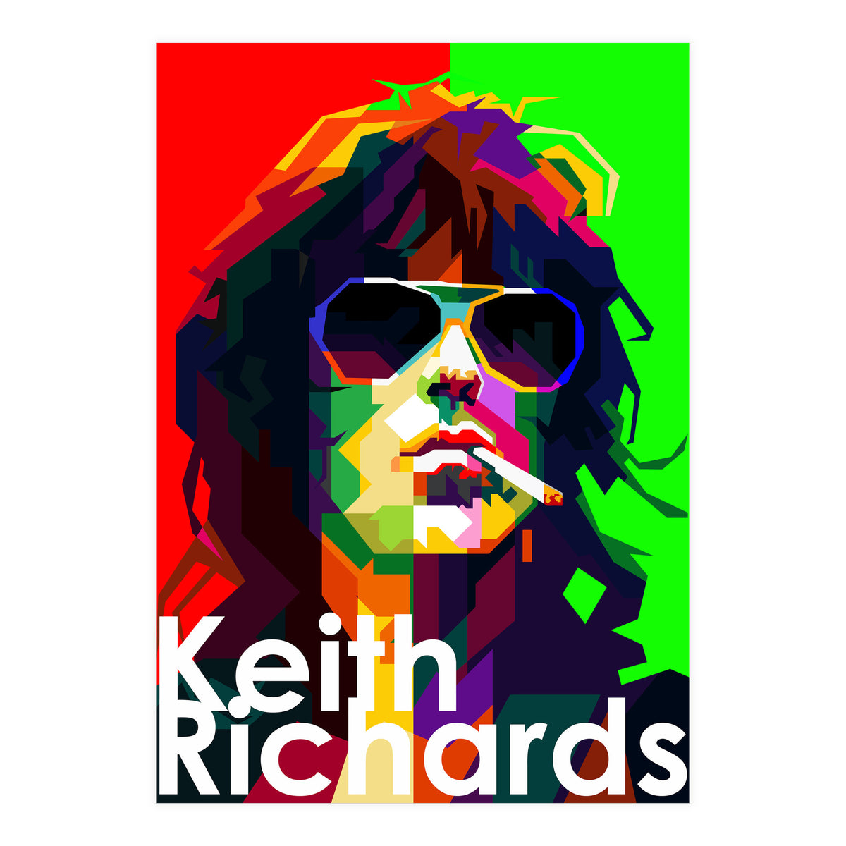 Keith Richards Pop Art WPAP (Print Only)