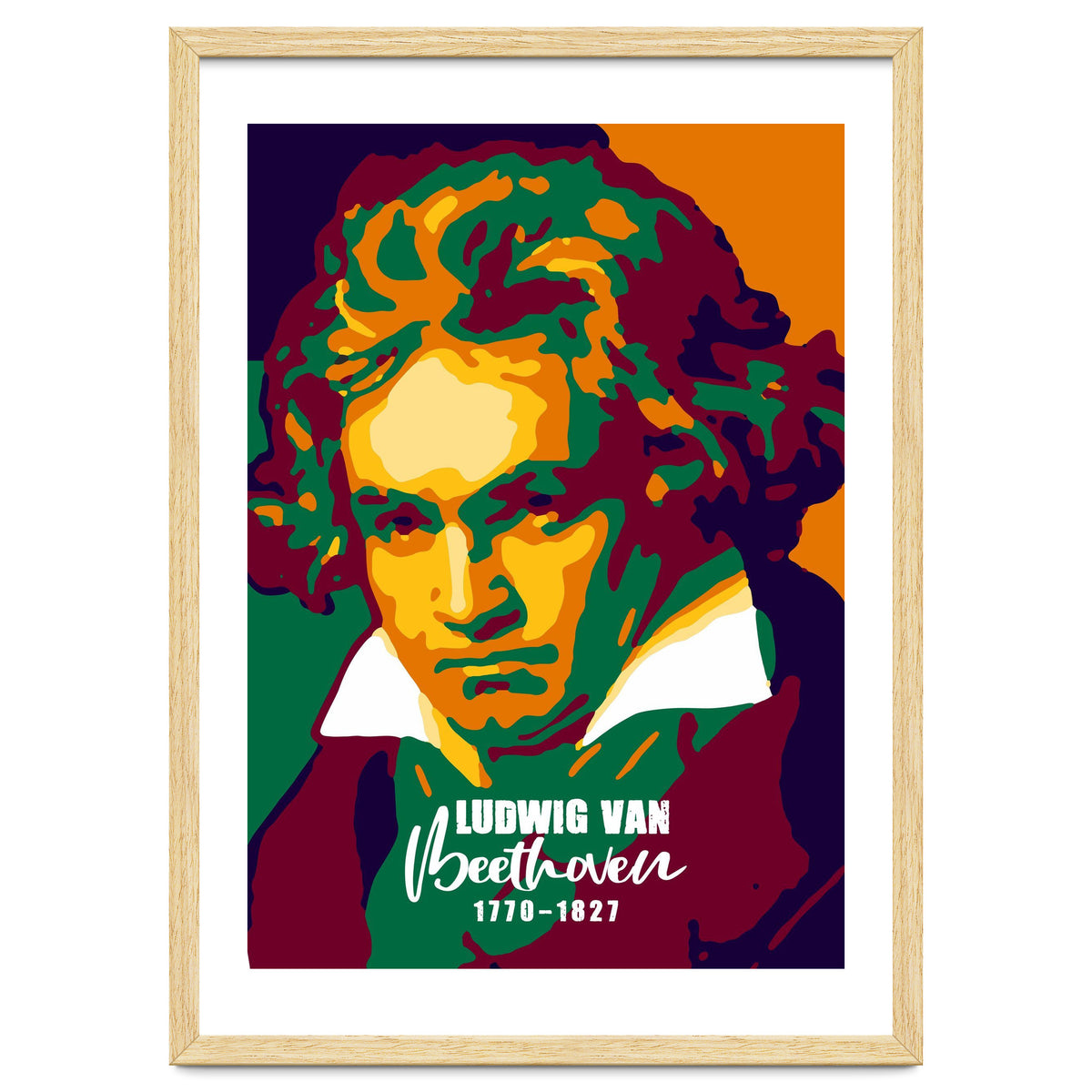 Ludwig Van Beethoven Colorful Art