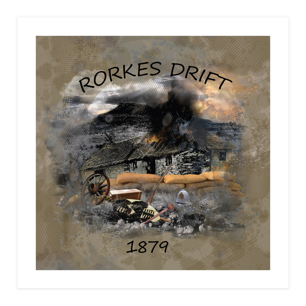 Rorkes Drift Battle 1879 (Print Only)