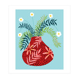 Sunny Side Up Flower Pot, Floral Odd Quirky Imperfect Whimsical Unique, Eclectic Bohemian Strange Polka Dots Maximalist (Print Only) thumbnail