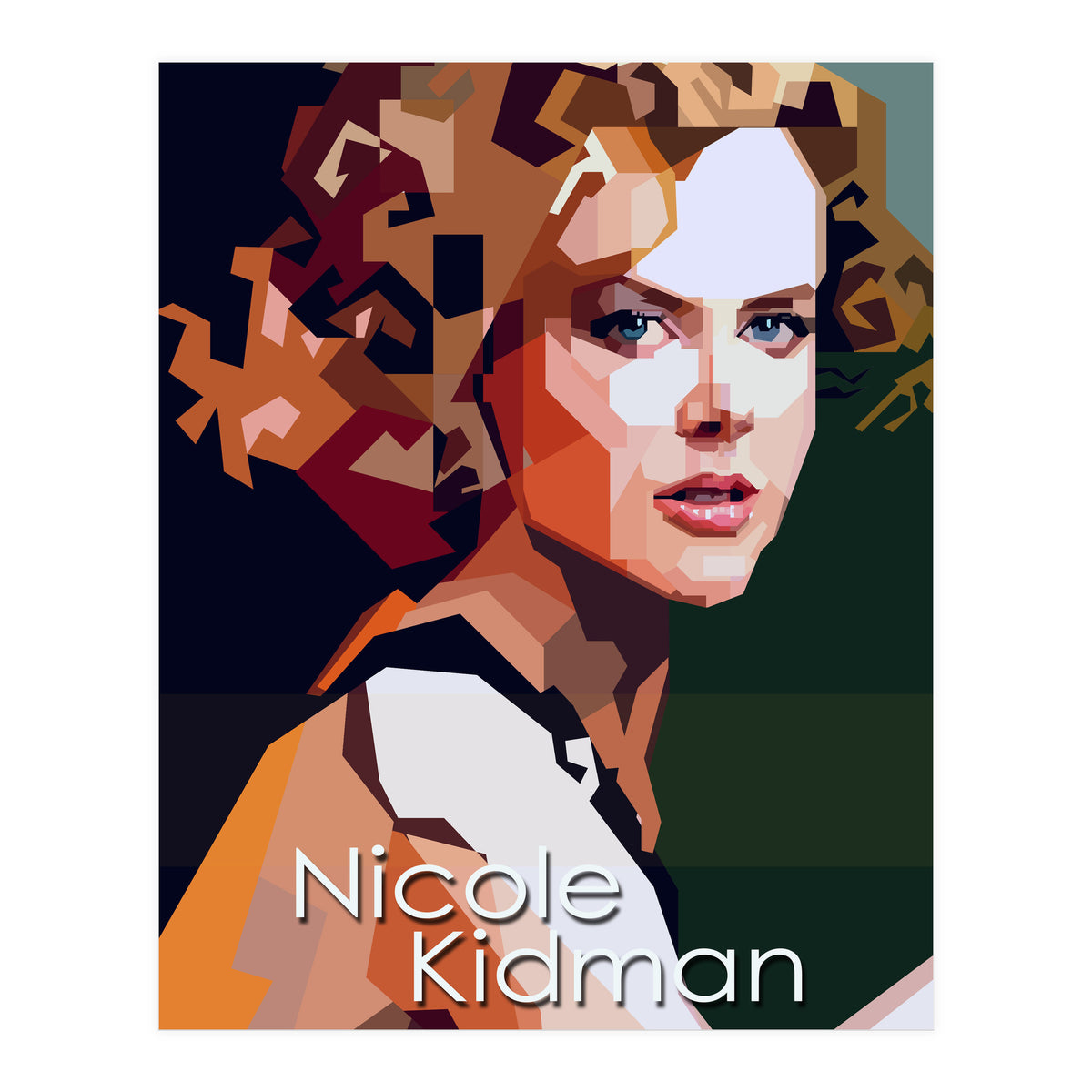 Nicole Kidman Hollywood Actress Retro Style (Print Only)