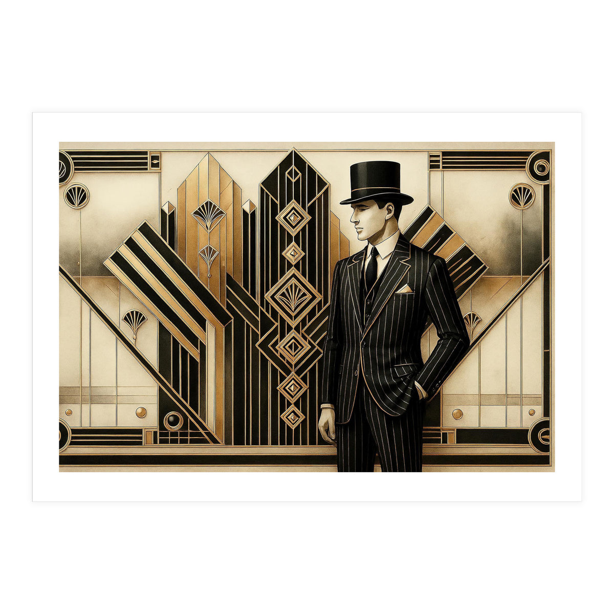 Gatsby Art Deco Noir (Print Only)