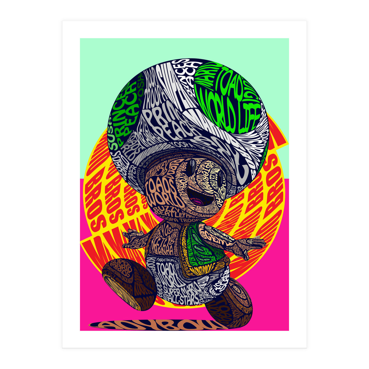 Toad Mushroom Cartoon Pop Art (Print Only)