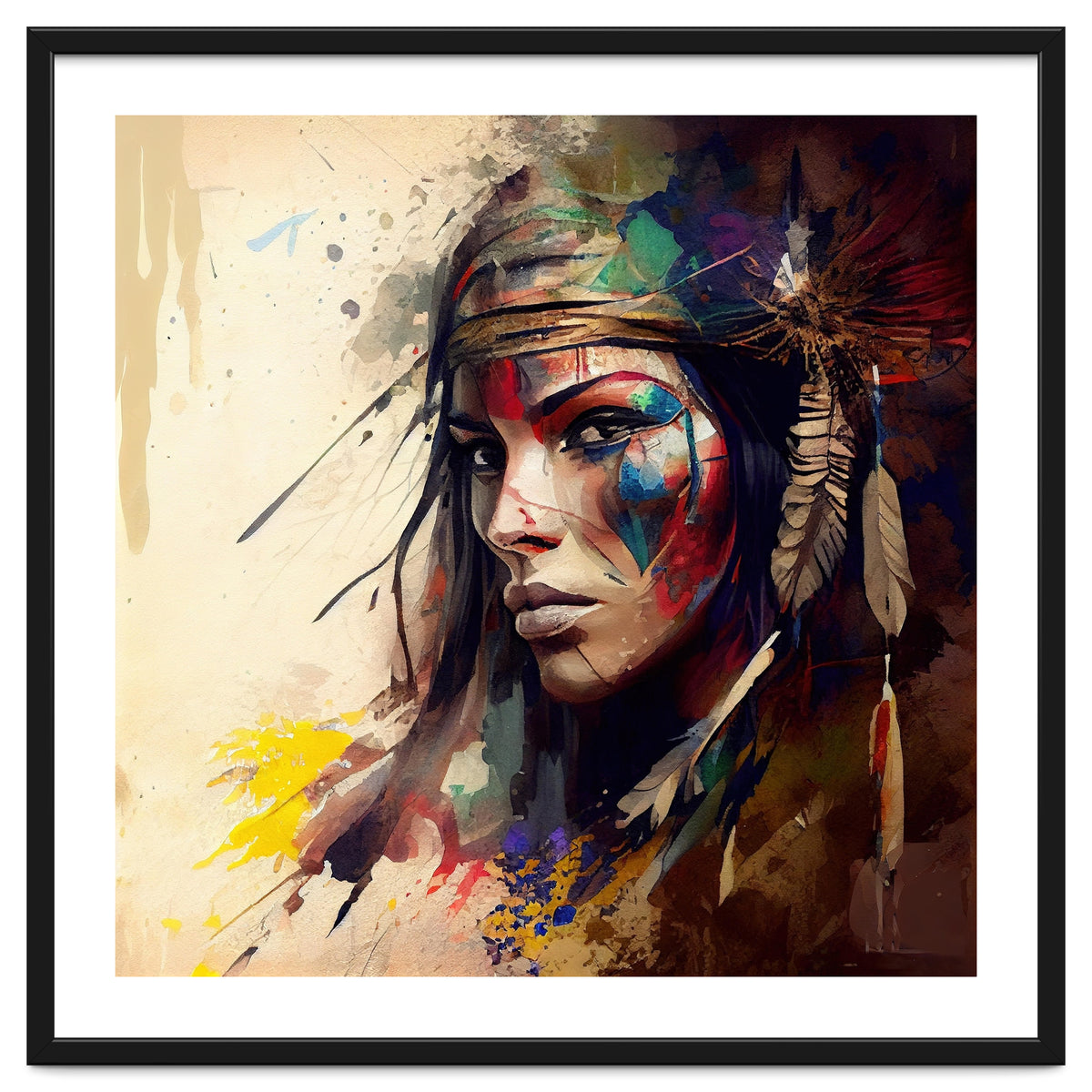 Powerful American Native Warrior Woman #4