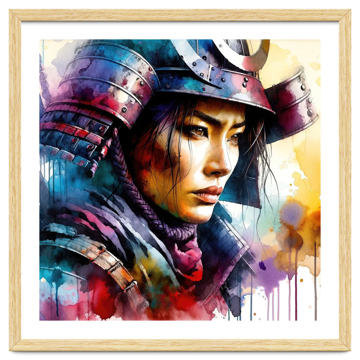 Samurai Asian Warrior Woman Portrait