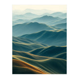 Minimalist Misty Mountain Landscape Wall Art (Print Only) thumbnail