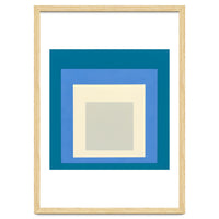 JOSEF ALBERS - HOMAGE TO THE SQUARE: BLUE WHITE GREY