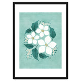 White Flowers On Mint thumbnail