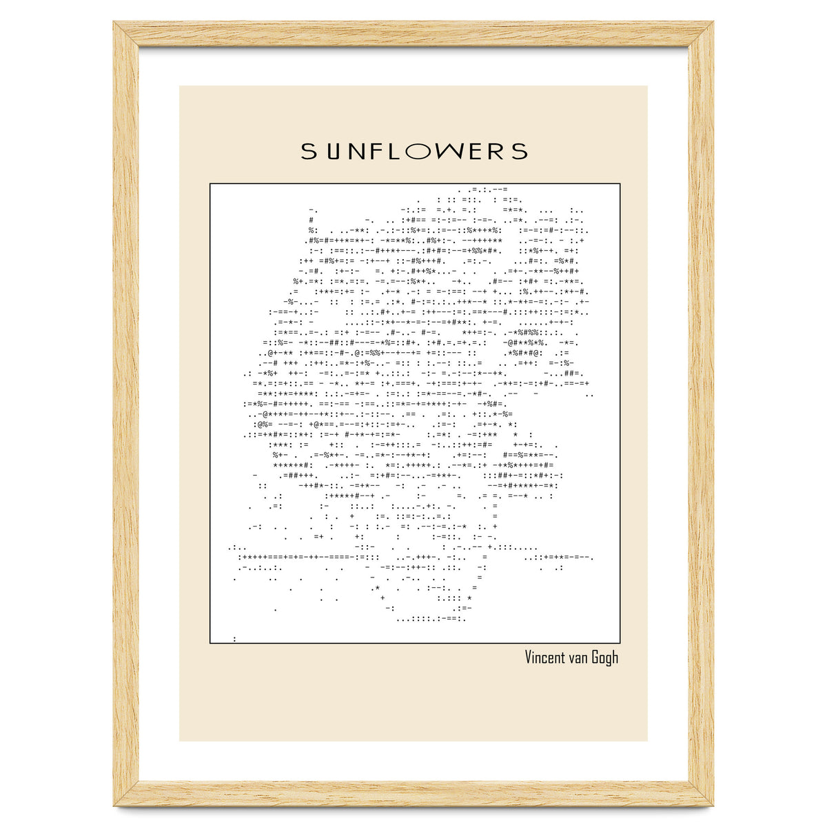 Sunflowers – Vincent van Gogh (1888) (ascii art)