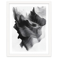 Abstract Black And White Wavy Lines Forming Organic Shapes