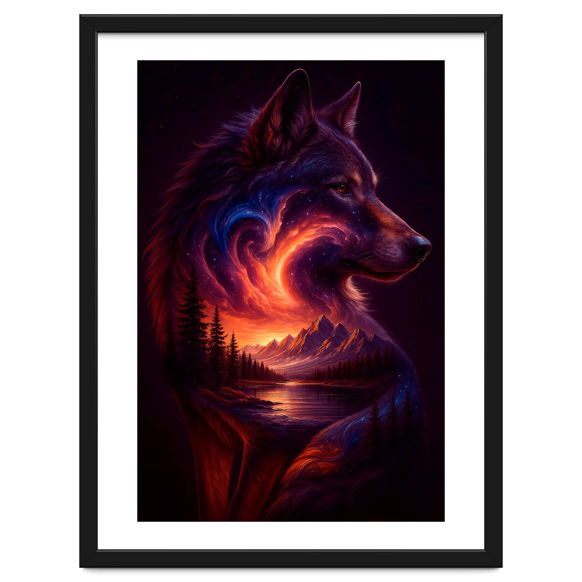 The Nebula Guardian Wolf of the Mountains