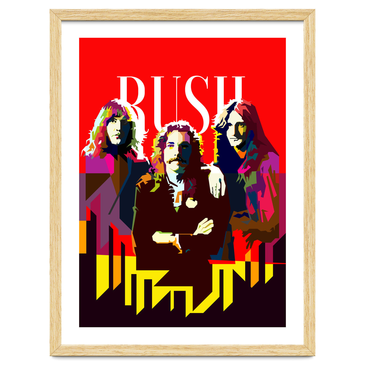 Rush Progressive Rock Pop Art WPAP
