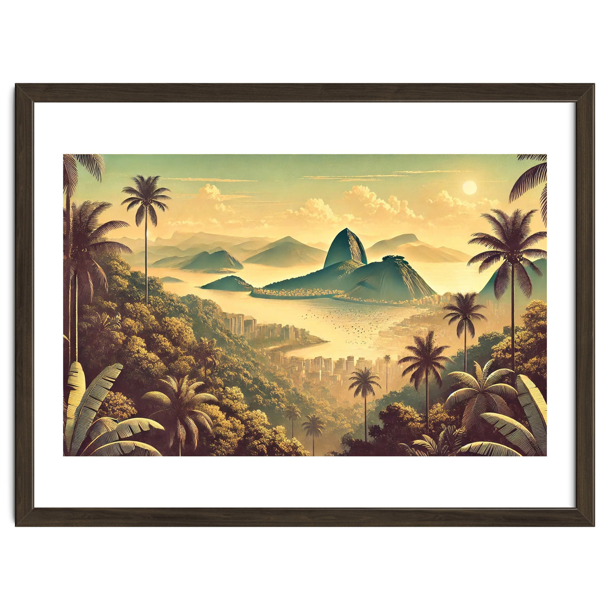 Vintage Brazil, Rio De Janeiro Tropics Poster