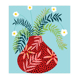 Sunny Side Up Flower Pot, Floral Odd Quirky Imperfect Whimsical Unique, Eclectic Bohemian Strange Polka Dots Maximalist (Print Only) thumbnail