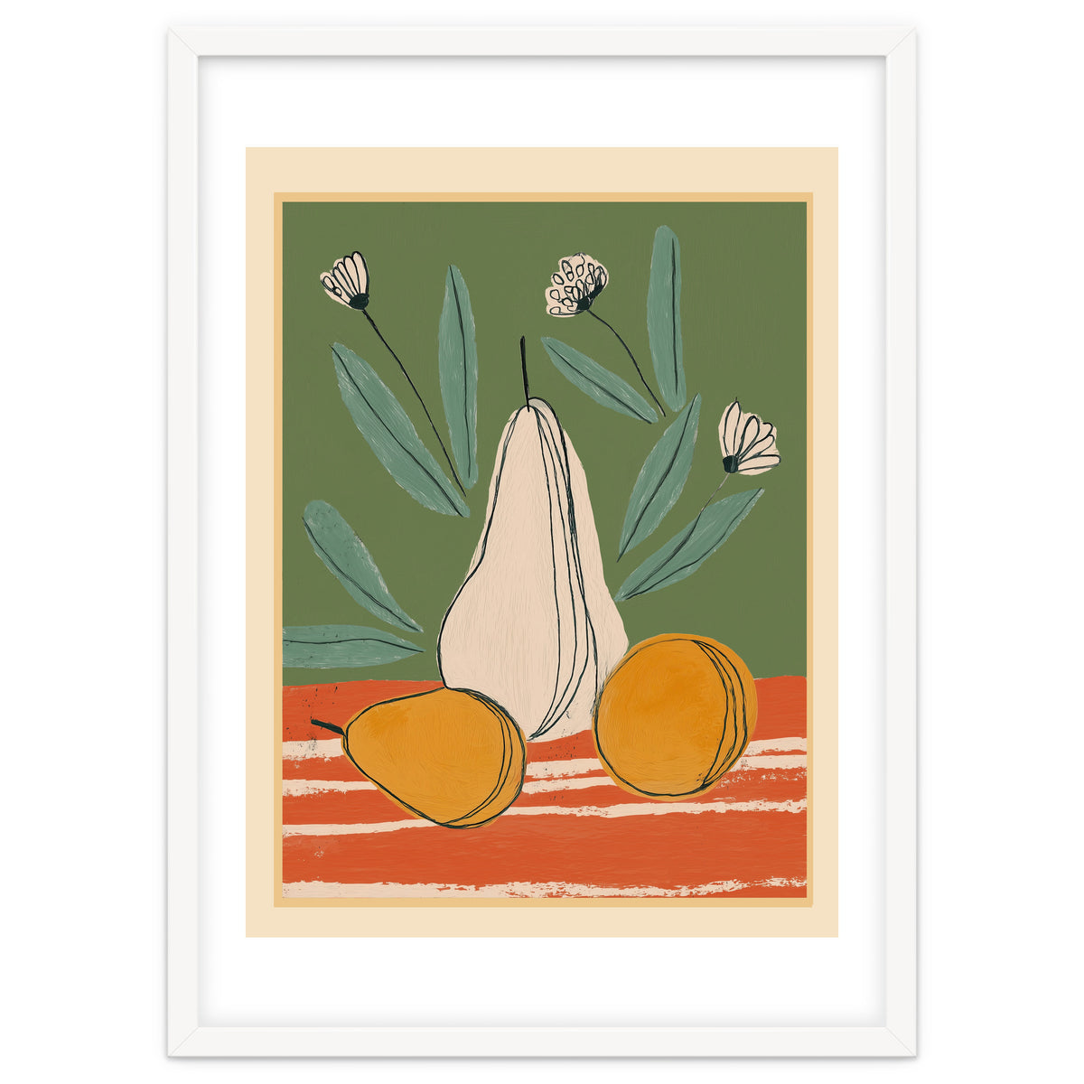 Abstract Pear Still Life