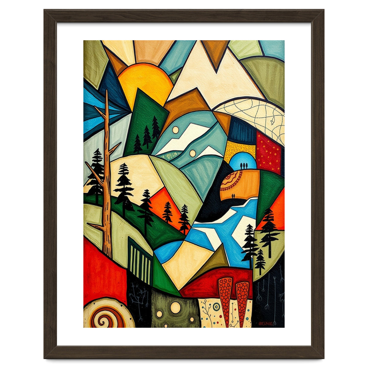 Abstract Nature Tree Mountain