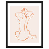Femina, Abstract Minimal Woman Line Art Sketch, Drawing Feminine Empower Express thumbnail