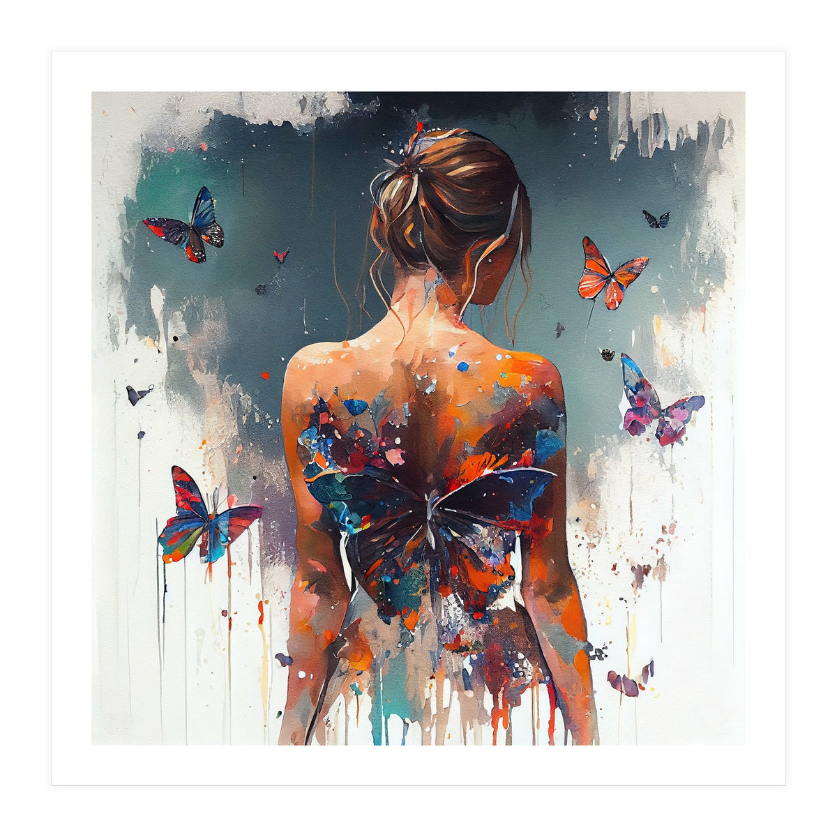 Powerful Butterfly Woman Body #4 (Print Only)